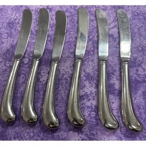 Towle‎ Supreme Stockbridge Hollow Knife Pistol Handle Stainless Korea Set Of 6